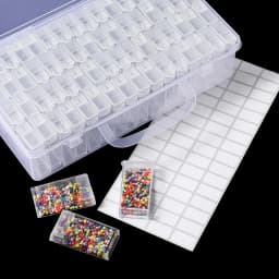 32/40/42/48/56/64 Plastic Organizer Box Multifunctional Portable Clear Storage Box for DIY Diamond Painting Beads Jewelry Supply