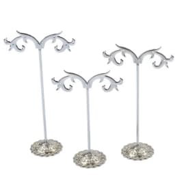 3Pcs/Lot Jewelry Display Metal Earring Holder Display White/Brown/Black/Silver Crystal Jewelry Earring Display Stand
