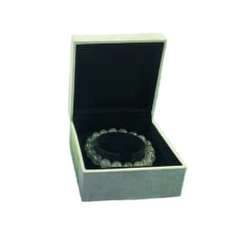 Customization Logo Fashionable Grass Green Faux Fur Clover Jewelry Case Jewelry Packaging Box for Necklace Bracelet Earring Gift