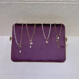 Fashion Purple Velvet Series Jewelry Display Props Window Ring Necklace Display Stand Earrings Bracelet Stand