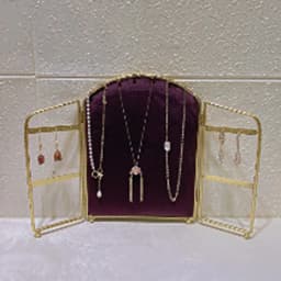 Fashion Purple Velvet Series Jewelry Display Props Window Ring Necklace Display Stand Earrings Bracelet Stand