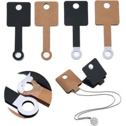 50pcs Adhesive Flodable Display Card Necklace Bracelet Jewelry Hanging Price Tag for Small Business Jewelry Display&Packaging