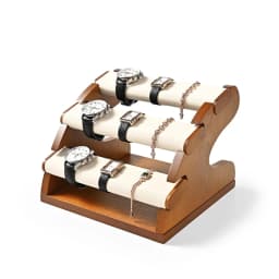 Oirlv 3 Layer Wooden Watch Stand Jewelry Organizer Jewelry Display Rack Large Capacity Watch Display Props Bracelet Jewelry Rack