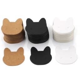 Kraft Paper Earring Card Earrings Packaging Card Paper DIY Blank Jewelry Cards F0S4