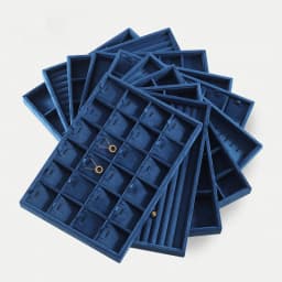 Luxury Custom Jewelry Display Tray Organizer Velvet Lined High-End Storage Showcase for Rings Necklaces Earrings