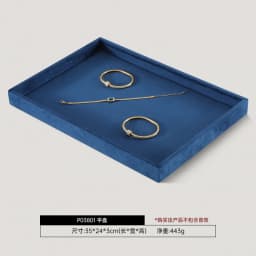 Luxury Custom Jewelry Display Tray Organizer Velvet Lined High-End Storage Showcase for Rings Necklaces Earrings