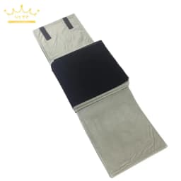 Exhibitor Set Jewelry Storage Bag Pearl Necklace Holder Black Velvet Pouch Square 5 Layers Fine Jewelry Travel Roll Bag for Ring
