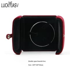 Wholesale Velvet Jewelry Box Double Open Ring Pendant Earrings Necklace Box Valentine's Day Surprise Gift Box Organizer Case