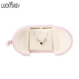 Wholesale Velvet Jewelry Box Double Open Ring Pendant Earrings Necklace Box Valentine's Day Surprise Gift Box Organizer Case