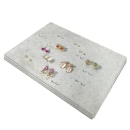 Black/Grey Velvet Jewelry Display Sponge Mat Tray DIY Insert Inner Ring Earrings Stud Storage Organizer Counter Jewelry Display
