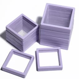 Colorful PE Film Jewelry Storage Box 3D Free Stand Suspension Floating Case Frame Ring Earrings Necklace Accessories Box Display