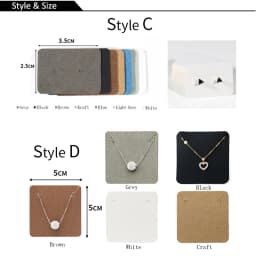 50pcs/lot Paper Display Cards Earrings Necklaces Storage Accessories Plastic jewelry bags Packaging for jewelry DIY Cardboard