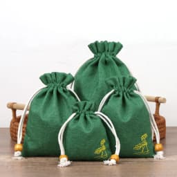 50Pcs/Lot 8x10 10x14 12x15cm Style Lotus Linen Jute Fabric Gift Bags Burlap Drawstring Storage Pouch Cotton Linen Packaging Bags