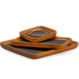 Oirlv Wooden Jewelry Tray SolidWood Ring Earring Necklace Bracelet Watch Jewelry Tray Organizer Stackable Jewelry Plate For Home