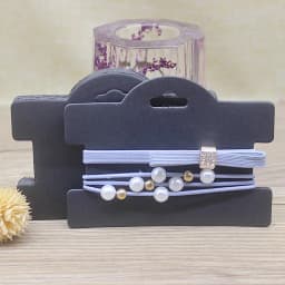 Zerong 50pcs Blank Paper Hair Clip Display Cards 10.5*7.7cm Kraft /White/ Black Jewelry Hair Accessories Package Paper Card