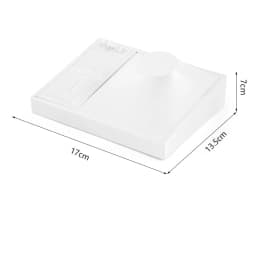 White Leather Ring Earrings Holder Jewelry Store Counter Display Showcase Pendant Necklace Chain Presenting Bust Stand Organizer