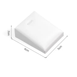 White Leather Ring Earrings Holder Jewelry Store Counter Display Showcase Pendant Necklace Chain Presenting Bust Stand Organizer