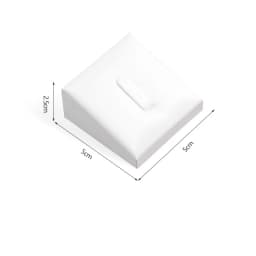 White Leather Ring Earrings Holder Jewelry Store Counter Display Showcase Pendant Necklace Chain Presenting Bust Stand Organizer