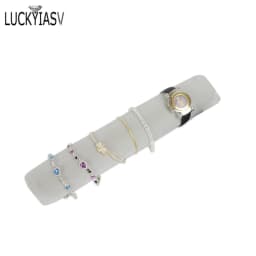 Leather/Velvet Portable Jewelry Storage Bag Jewelry Travel Roll Bag Watch Bracelet Organizer Display Box