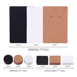 50pcs/lot 6x9cm Earrings Necklaces Display Cards for Jewelry Boxed and Packaging Cardboard Hang Tag Card Ear Studs Paper Card