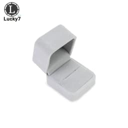 Beige Velvet Jewelry Display Case Luxury Wedding Ring Earrings Necklace Bracelet Storage Organizer Gift Set Box