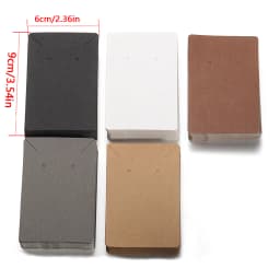 50pcs/lot 6x9cm Kraft Paper Card Earrings Necklaces Display Cards