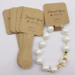 50pcs Jewelry Card Set, Paper Necklace/Hair Accessory Display Label Card, Jewelry Display Card