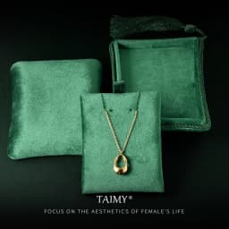 TAIMY Plush Velvet Necklace Jewelry Box Suede Tassel Jewelry Box Portable Travel Storage Jewelers Pendant Packaging Boxes