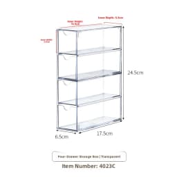 Acrylic Drawer Type Jewelry Box Hair Ties Cotton Swabs Hair Accessories Hair Clips Hair Bands Elastic Bands Storage Organizer