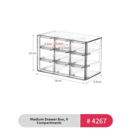 Acrylic Drawer Type Jewelry Box Hair Ties Cotton Swabs Hair Accessories Hair Clips Hair Bands Elastic Bands Storage Organizer