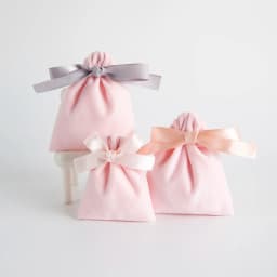 5pcs Bulk Pink 7x9cm Jewelry Velvet Ribbon Bags For Wedding Travel Candy Drawstring Dust Pouches Gift Display Packing Storage