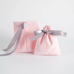 5pcs Bulk Pink 7x9cm Jewelry Velvet Ribbon Bags For Wedding Travel Candy Drawstring Dust Pouches Gift Display Packing Storage