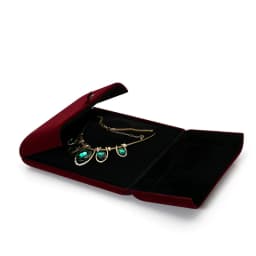 Luxury Velvet Jewellery Set Box with Buckle Earring Pendant Ring Pearl Necklace Jewelry Ornaments Storage Display Cases