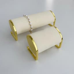 Sophisticated Bracelet and Watch Stand Modern Jewelry Bracelet Display Stand Holder with Metal Accent for Exhibitions