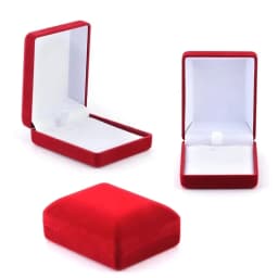 Bride Necklace Pendant Box Wholesale Quality Velvet Wedding Jewelry Gift Case Trinket Display Holder Large Earrings Storage Box