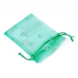 100pcs Silver Color Butterfly Organza Bag Wedding Party Candy Pouches Jewelry Packaging Drawstring Bags Accessories Storage Bag