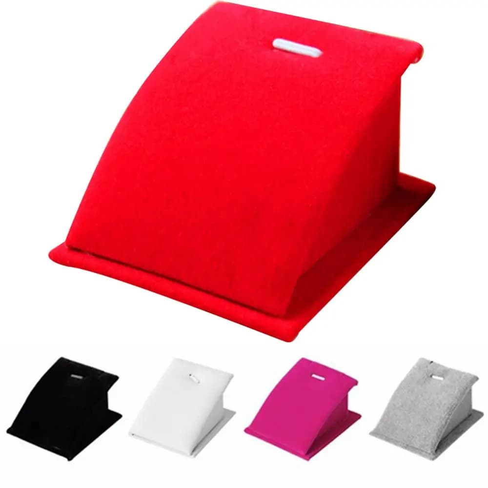 1Pc Jewelry Stand Holder for Counter Show Props Pendants Necklaces Chains Gifts Organizer Velvet Mini Protable Display Rack