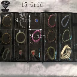 Foldable Black Velvet Zipper Jewelry Roll Bag for Jewellery Ring Earrings Organizer Storage Bag Portable Necklace Display Cases