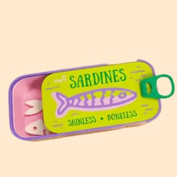 Sardine Tin Jewelry Box 3D Printed Necklace Earring Storage Box Easy Open Lids For Crafts & Packaging Storage