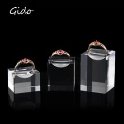 3PCS/Set Acrylic Clear Square Jewelry Holder Photography Props Cosmetics Rings Display Stand Pad Holder Show Rack