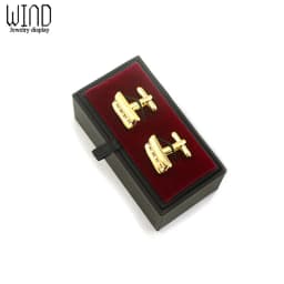 Black Paperboard & Velvet Cufflinks Tie Clips Box Quality Men's Cufflinks Jewelry Package Box Craft Badge Gift Box For Jewelry