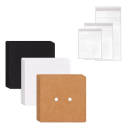 50Pcs 6.5x6.5cm Rings Case Display Card Holder for Earrings Jewelry Packaging Wholesale Small Business Supplier Bags Available