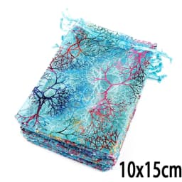 Wholesale 10/20/50Pcs Drawstring Organza Bags White Colorful Jewelry Packaging Bags Wedding Party Jewelry Beads Gift Pouches