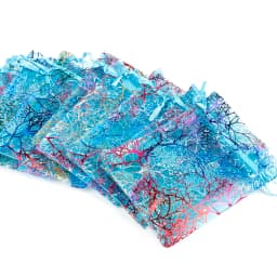 Wholesale 10/20/50Pcs Drawstring Organza Bags White Colorful Jewelry Packaging Bags Wedding Party Jewelry Beads Gift Pouches