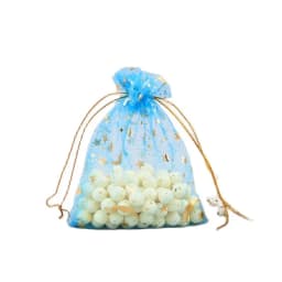 1000pcs/Lot 7x9 9x12 Cm Moon Stars Organza Jewelry Bags Butterfly Drawstring Gift Pouches Gift Packaging Bags Christmas Gift Bag