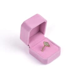 Pink Velvet Octagon Jewelry Box Necklaces Pendants Bracelets Box Rings Earrings Box Jewelry Storage Display Jewelry Package Case