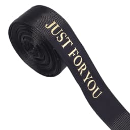 10yards 10/25mm Polyester Ribbon Hot Stamping Printed JUST FOR YOU Ribbon For Handmade Romantic Gift Packaging Wedding Decoratio