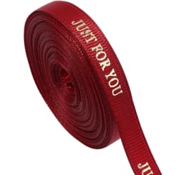10yards 10/25mm Polyester Ribbon Hot Stamping Printed JUST FOR YOU Ribbon For Handmade Romantic Gift Packaging Wedding Decoratio