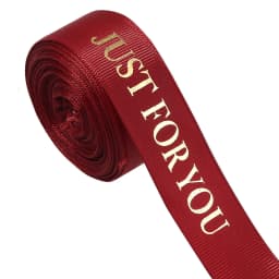 10yards 10/25mm Polyester Ribbon Hot Stamping Printed JUST FOR YOU Ribbon For Handmade Romantic Gift Packaging Wedding Decoratio
