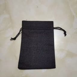 25-1000Pcs/Lot Black Jute Drawstrings Bags Cotton Linen Jewelry Bags Burlap Gift Pouches Wedding Christmas Packaging Gift Bags